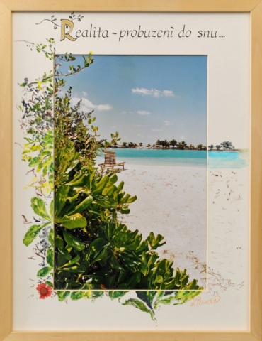 Realita Maledivy fotopastel 30x40cm 1